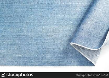 blue jeans denim isolated on white background