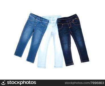 Blue Jeans Isolated on White