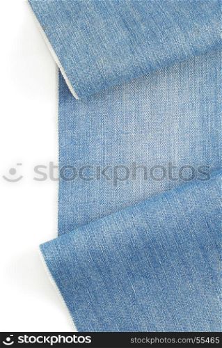 blue jeans texture isolated on white background
