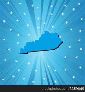 Blue Kentucky map, abstract background for your design