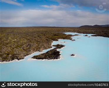 Blue lagoon hot spring spa. one of main tourist attraction in Reykjavik, Iceland