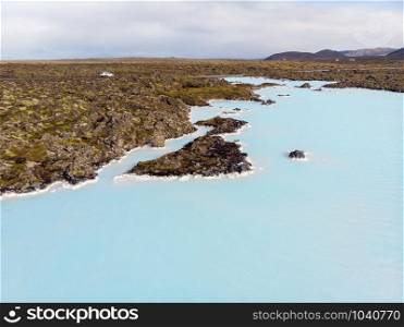 Blue lagoon hot spring spa. one of main tourist attraction in Reykjavik, Iceland