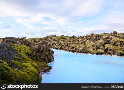 Blue lagoon - Volcanic formations filled with white-blue warm water