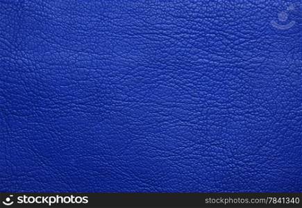 Blue leather texture closeup, useful as background