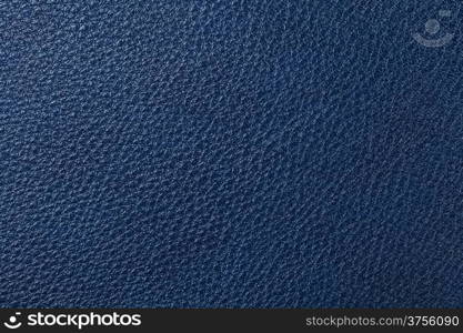 Blue leather texture for background. Top view