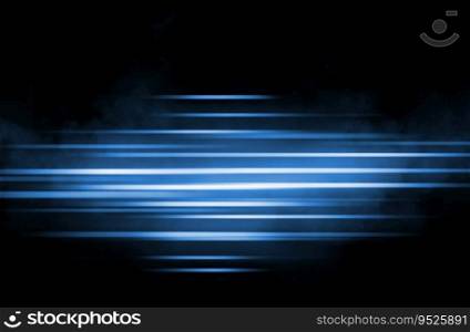 blue light effect with smoke on black background