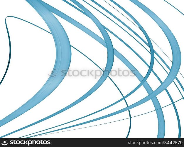 blue lines - high quality abstract formation on white background
