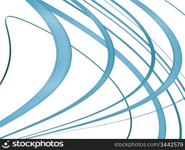 blue lines - high quality abstract formation on white background
