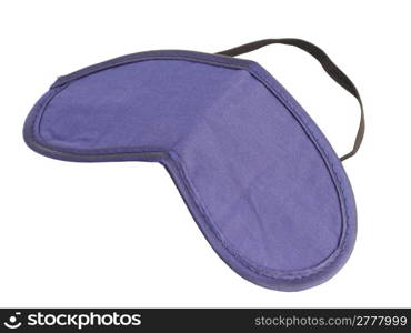 blue mask for sleeping on a white background