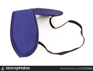 blue mask for sleeping on a white background