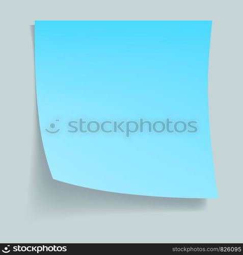 Blue memo stick concept background. Realistic illustration of blue memo stick vector concept background for web design. Blue memo stick concept background, realistic style