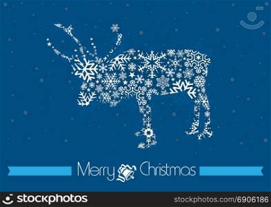 Blue Merry Christmas Background
