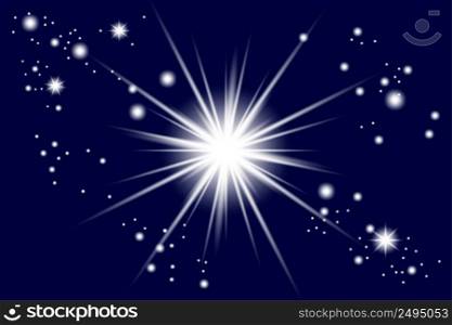 Blue moon stars sky. Astronomy science. Nature landscape. Space background. Vector illustration. stock image. EPS 10.. Blue moon stars sky. Astronomy science. Nature landscape. Space background. Vector illustration. stock image. 