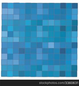 Blue mosaic background illustration, vector art