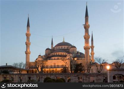 Blue Mosque (Sultan Ahmet Camii Mosque) in Istanbul, Turkey