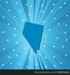 Blue Nevada map, abstract background for your design