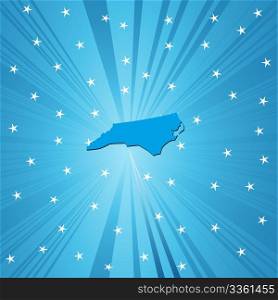 Blue North Carolinamap, abstract background for your design