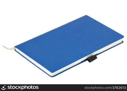 Blue notebook isolated on white background