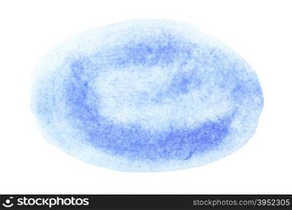 Blue oval watercolor brush stroke - space for your own text