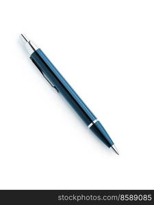 Blue pen isolated on white background