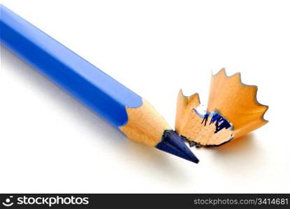blue pencil. closeup