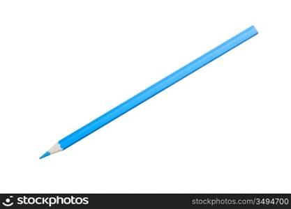 blue pencil isolated on a white background