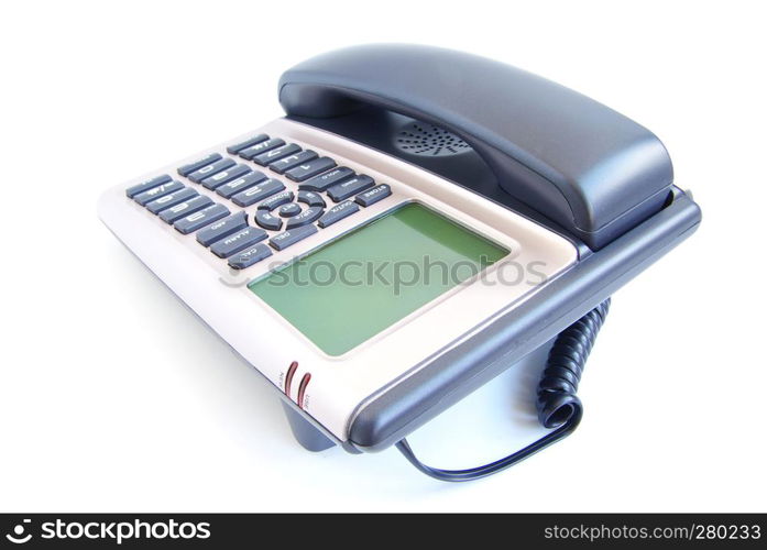blue phone isolated on a white background