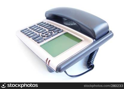 blue phone isolated on a white background