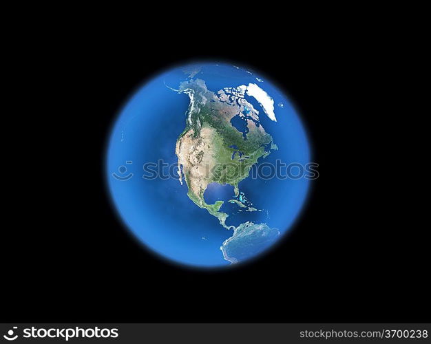 blue planet earth on white