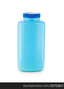 blue plastic bottle isolated