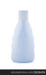 blue plastic brightly bottle