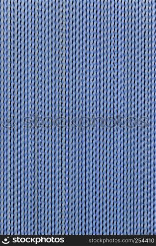Blue plastic protection curtain on a door, textured background detail