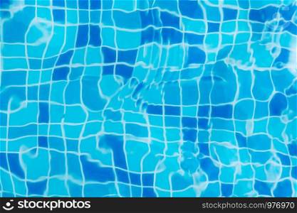 Blue pool water