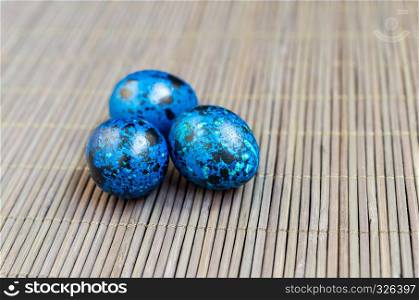 Blue quail eggs