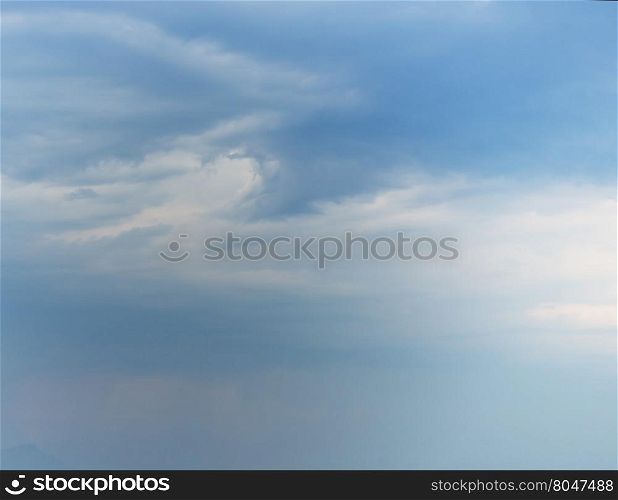 blue rainy sky as background