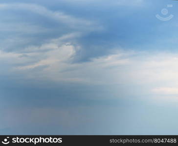 blue rainy sky as background