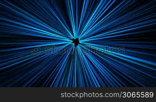 Blue rays abstract background (seamless loop)
