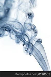 blue rays smoke abstract in white background
