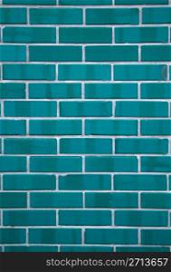 Blue rectangular ceramic tiles seamless texture.
