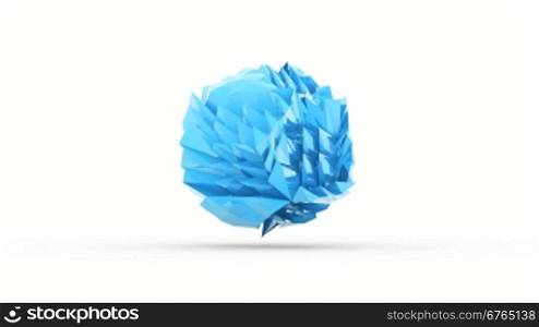 Blue reflective crumpled paper dance