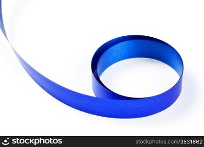 blue ribbon isolated on white background
