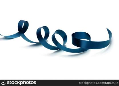 blue ribbon on white