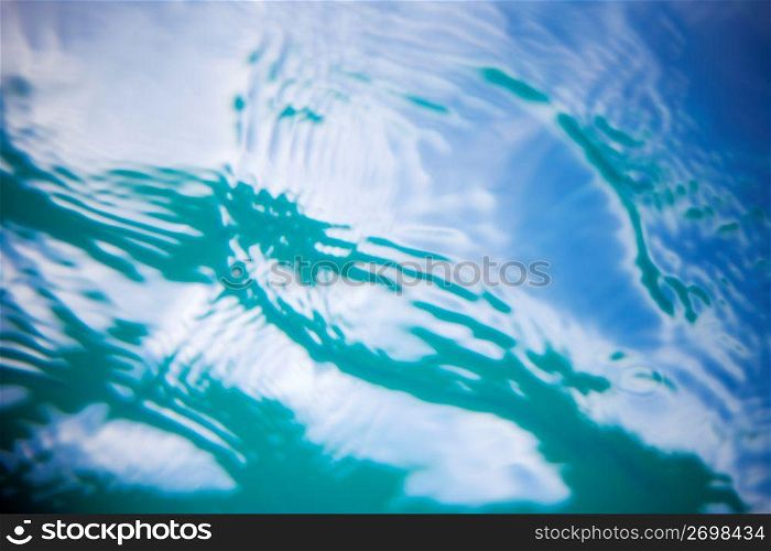 Blue ripples on water