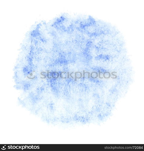 Blue round watercolor brush stroke - space for your own text