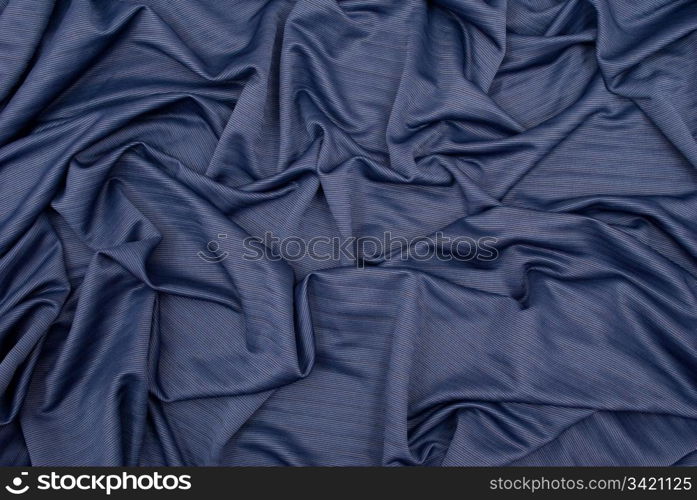 Blue satin textile background