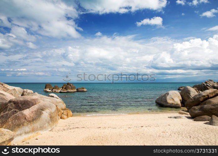 Blue sea and blue sky