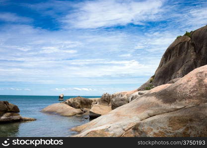 Blue sea and blue sky