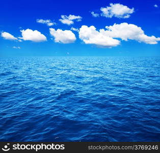Blue sea and blue sky