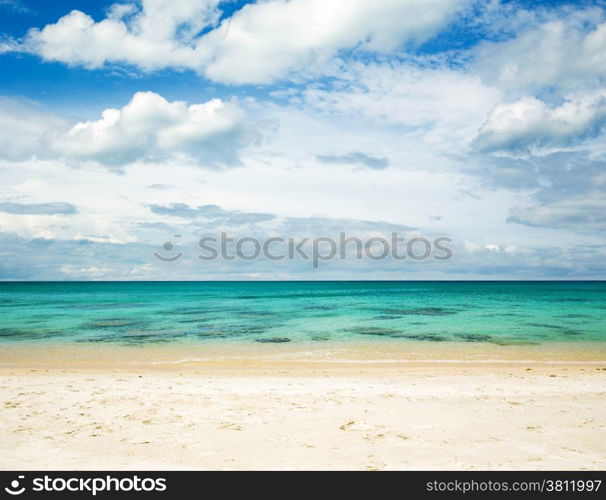 Blue sea and blue sky