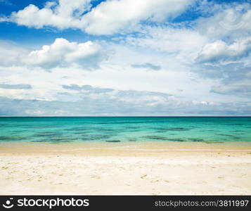 Blue sea and blue sky